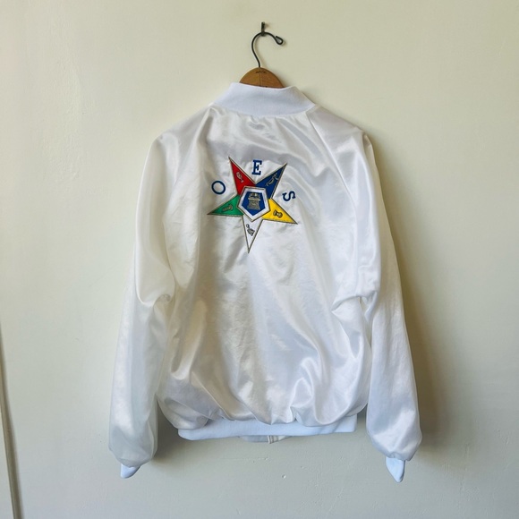 Order of the Eastern Star Florida 100th Anniversary Satin Bomber Jacket - Picture 5 of 9